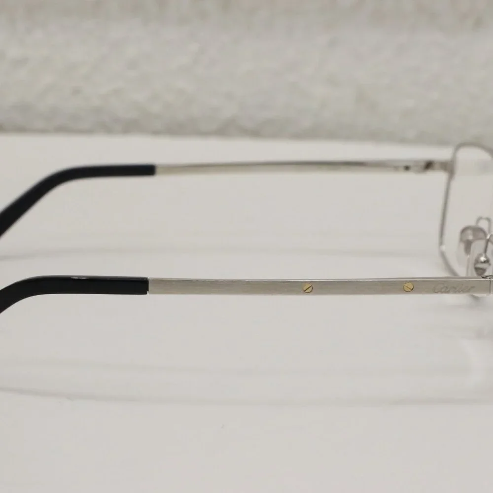 Cartier CT0204O-003 Frame Silver Eyeglasses 56-18-140